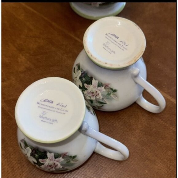 Vintage Floral Teapot & Cup Set With Hummingbird - Picture 7 of 12